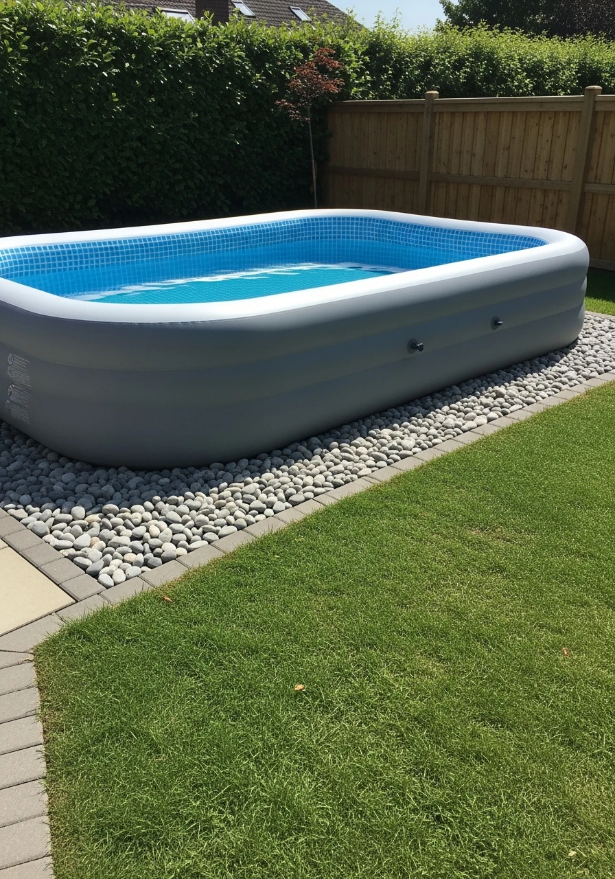 Place Poolside Rocks - 25 Stylish Inflatable Pool Ideas for a High-End Backyard Look