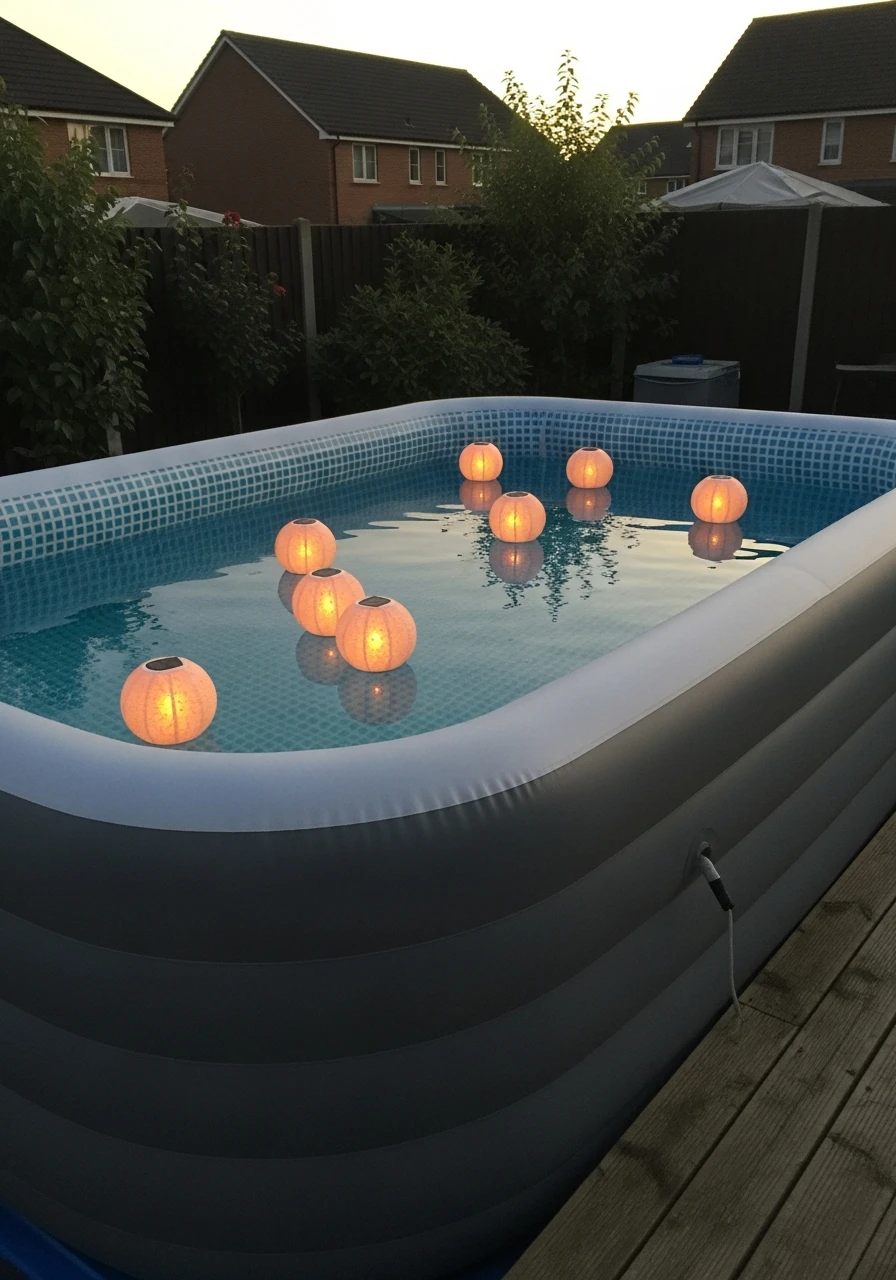 Floating Solar Lanterns - 25 Stylish Inflatable Pool Ideas for a High-End Backyard Look