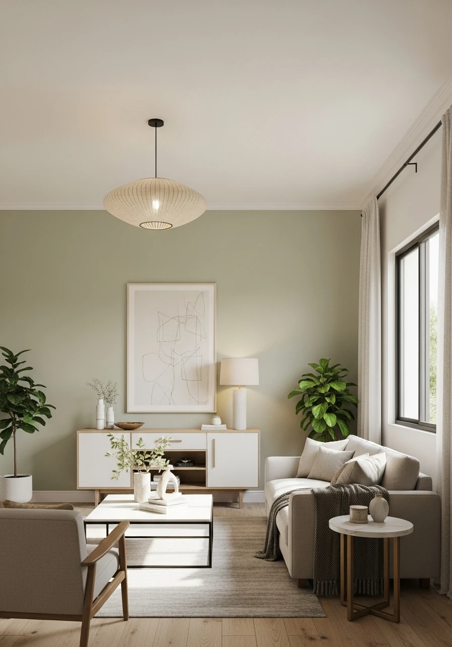 43. Sandstone Neutral Modern Living Room