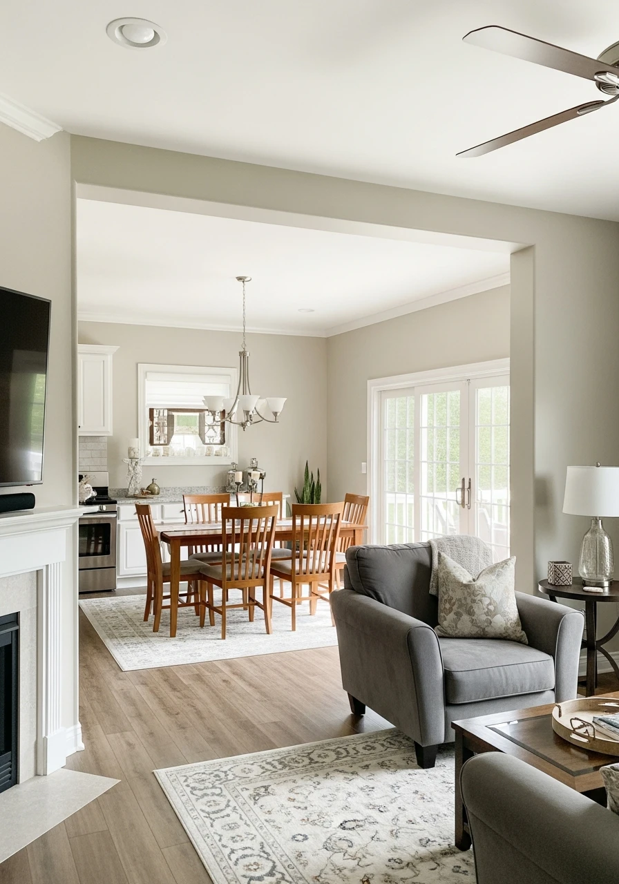 21. Stone Hearth: Warm Beige for Comfortable Design