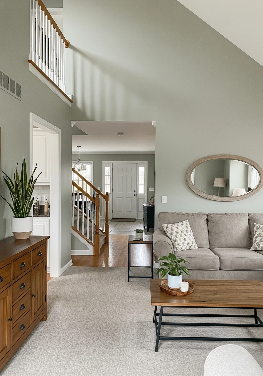 40. Evergreen Fog: Soft Sage Neutral for Trendy Interiors