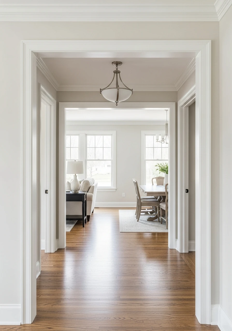 5. Whisper White: Soft Warm Neutral for Light Spaces