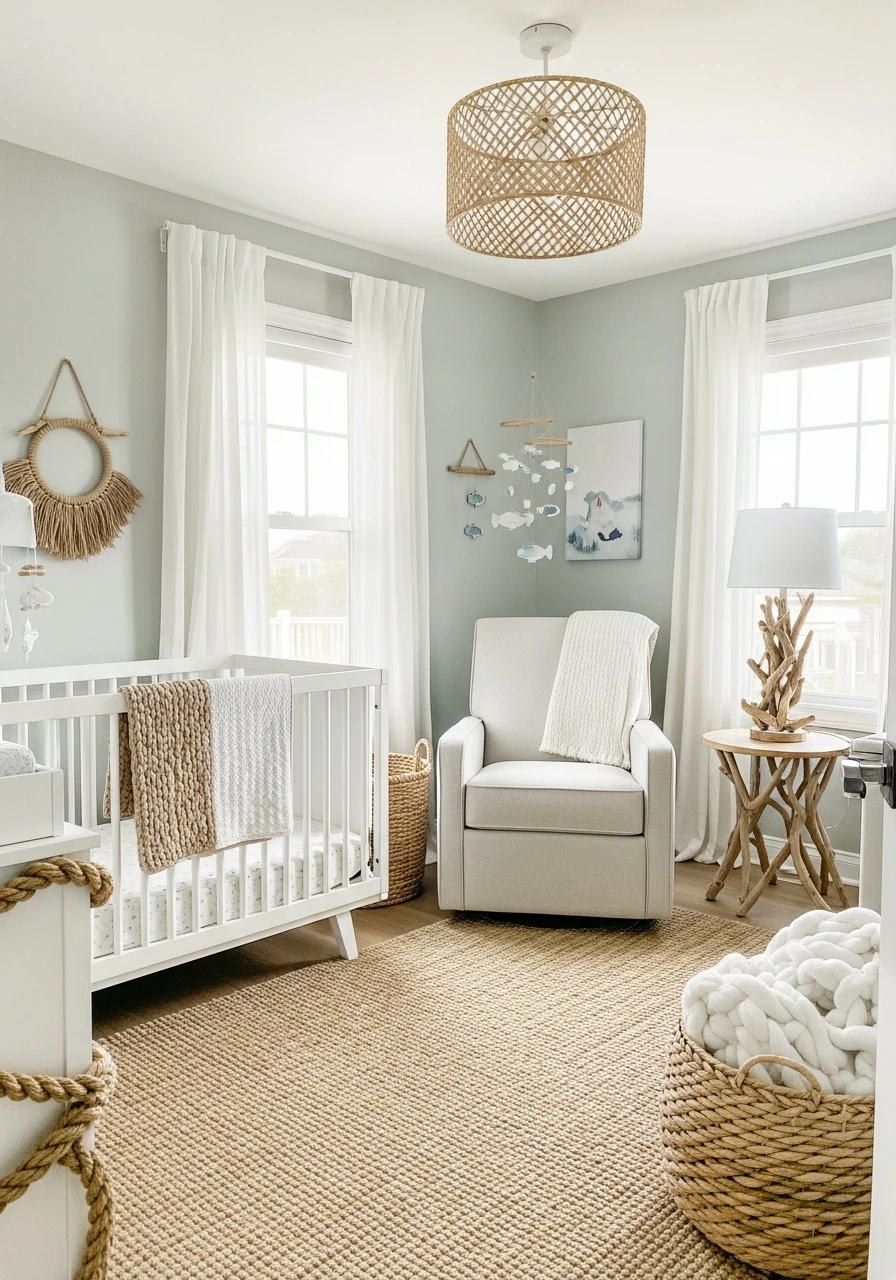 Coastal Beach Retreat - 30 Adorable Nursery Room Themes for Any Budget