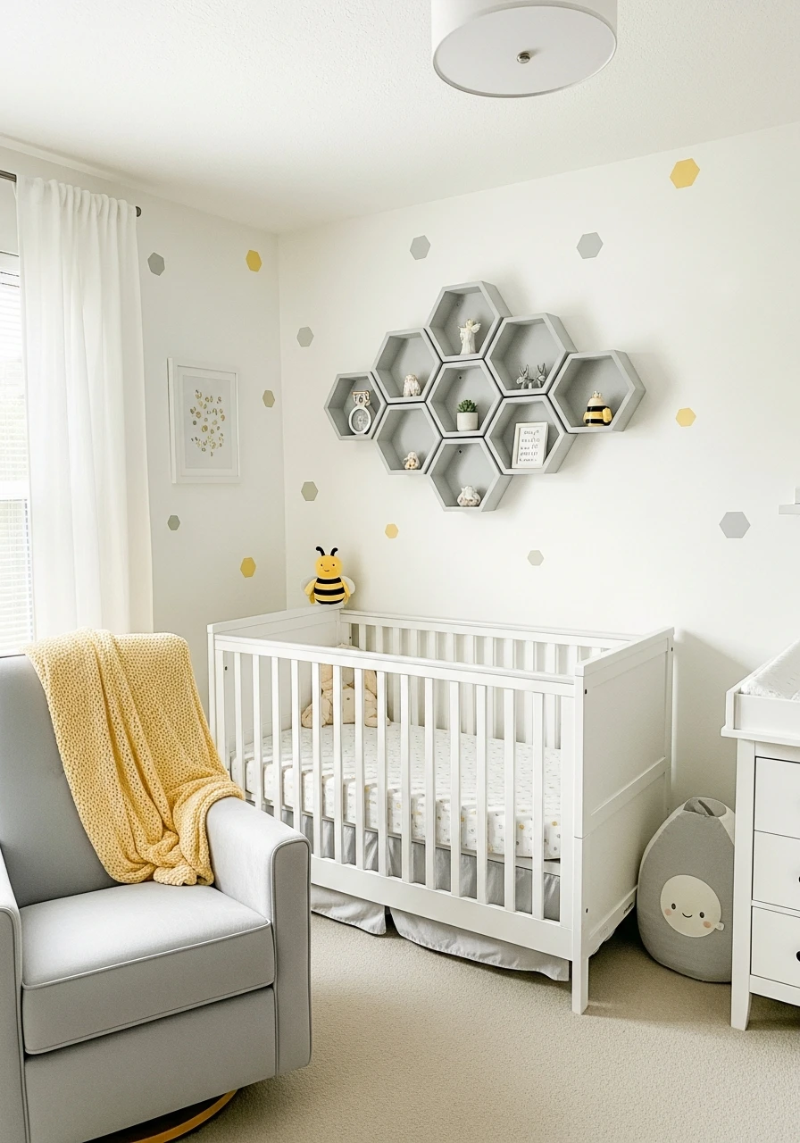 Sweet Bee Honeycomb - 30 Adorable Nursery Room Themes for Any Budget