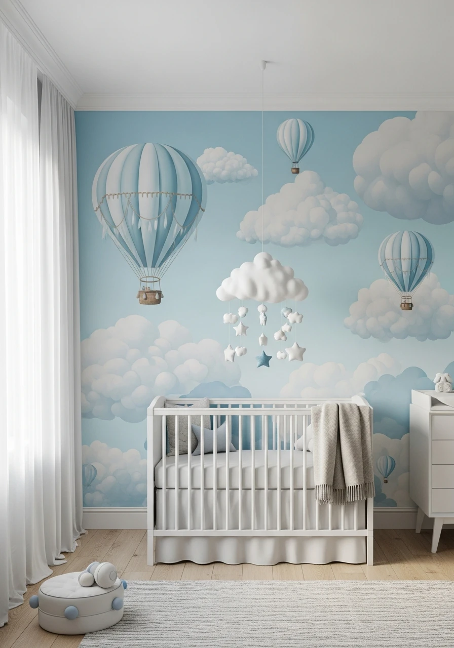 Hot Air Balloon Adventure - 30 Adorable Nursery Room Themes for Any Budget