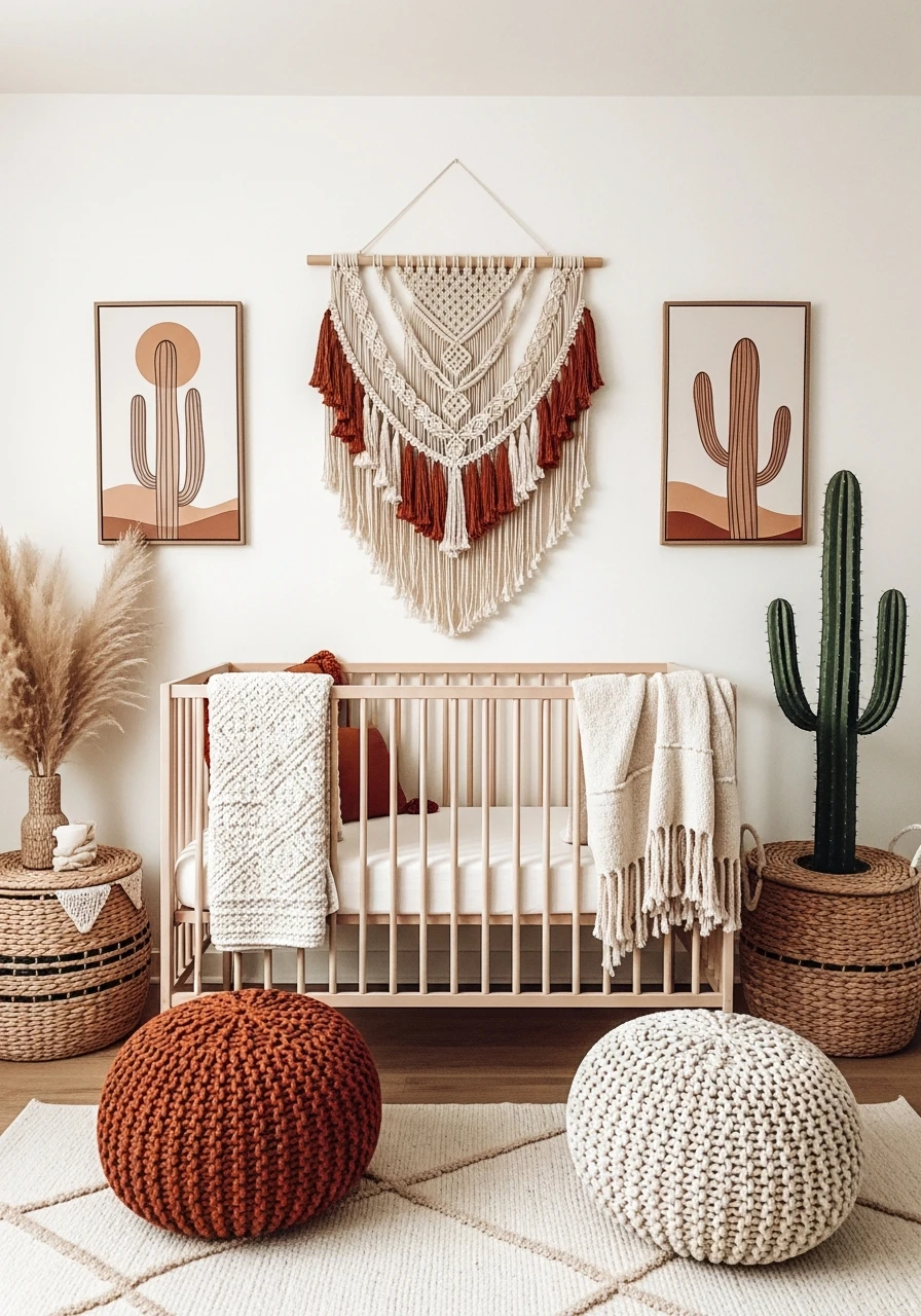 Boho Desert Cactus - 30 Adorable Nursery Room Themes for Any Budget