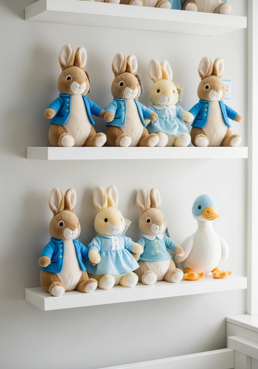 Plush Peter Rabbit Toys Display - Peter Rabbit Nursery Ideas: Create a Magical Space!