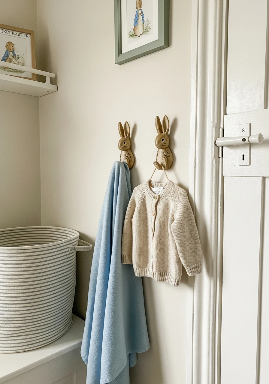 Bunny-Shaped Wall Hooks - Peter Rabbit Nursery Ideas: Create a Magical Space!