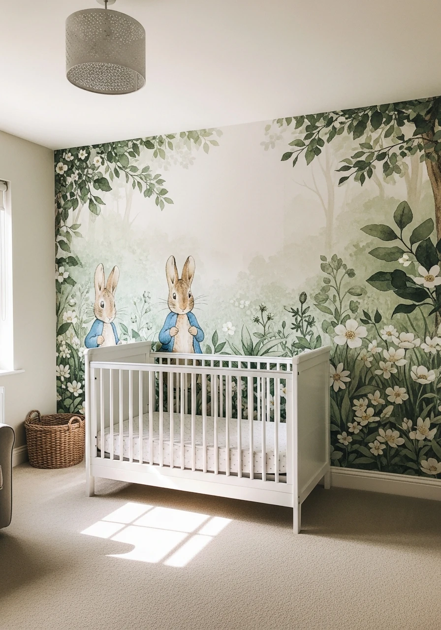 Peter Rabbit Mural Wallpaper - Peter Rabbit Nursery Ideas: Create a Magical Space!