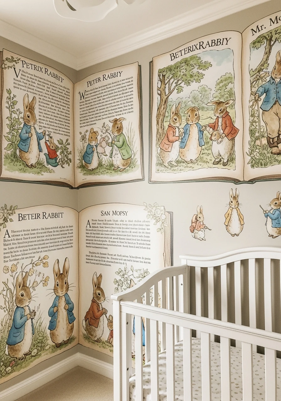 Storybook Page Wall Decals - Peter Rabbit Nursery Ideas: Create a Magical Space!
