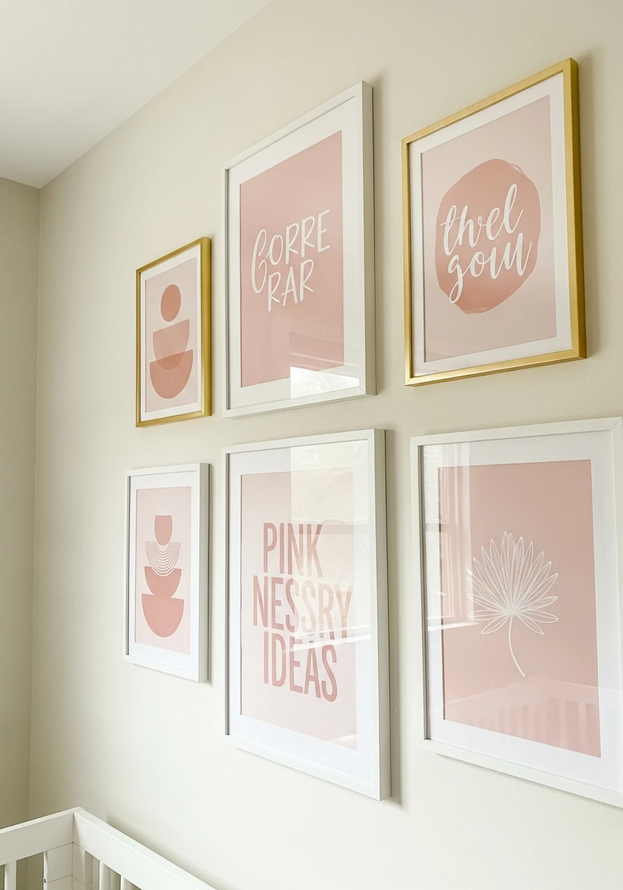 Budget Nursery Art Prints - 35 Chic Pink Nursery Ideas That Look Instantly High-End