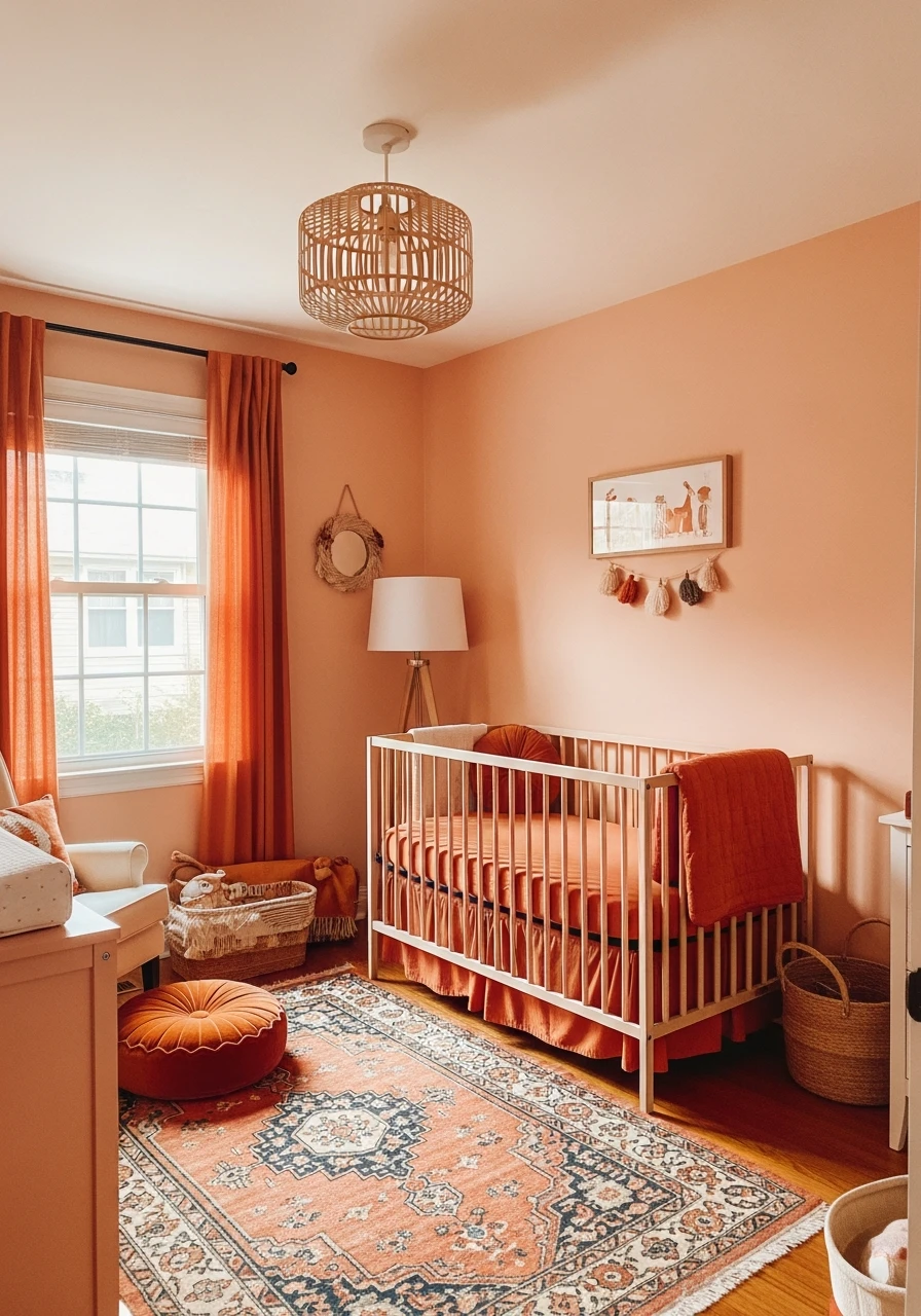 Warm Peach Pink Palette - 35 Chic Pink Nursery Ideas That Look Instantly High-End
