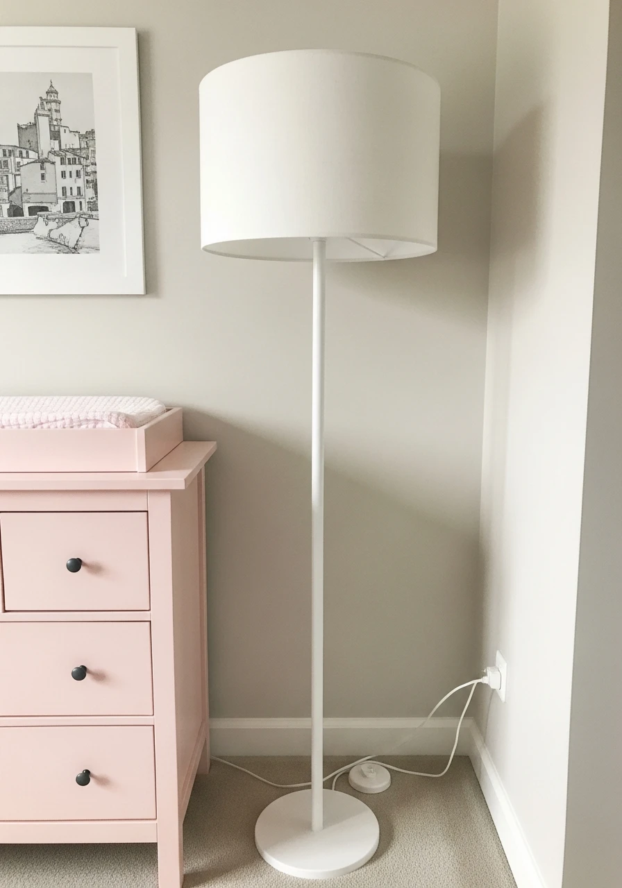 Tall Floor Lamp Lighting - 35 Chic Pink Nursery Ideas That Look Instantly High-End