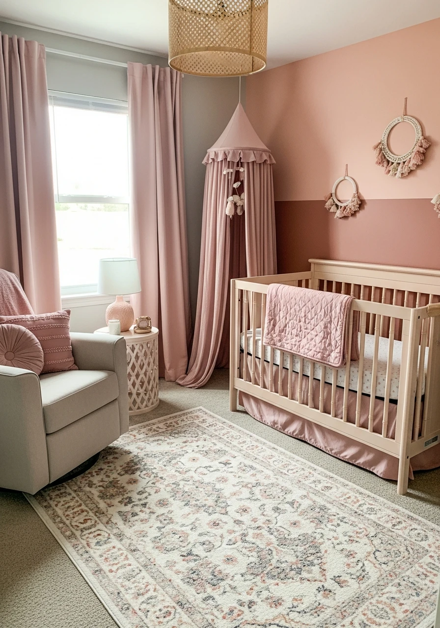 Layer Shades of Pink - 35 Chic Pink Nursery Ideas That Look Instantly High-End
