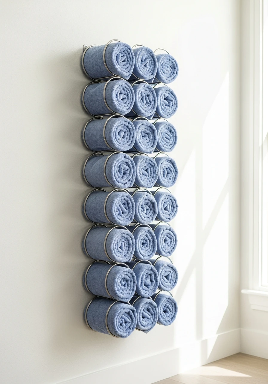 Wine Rack Towel Holder - 35 Brilliant Pool Towel Storage Ideas for a Tidy Oasis