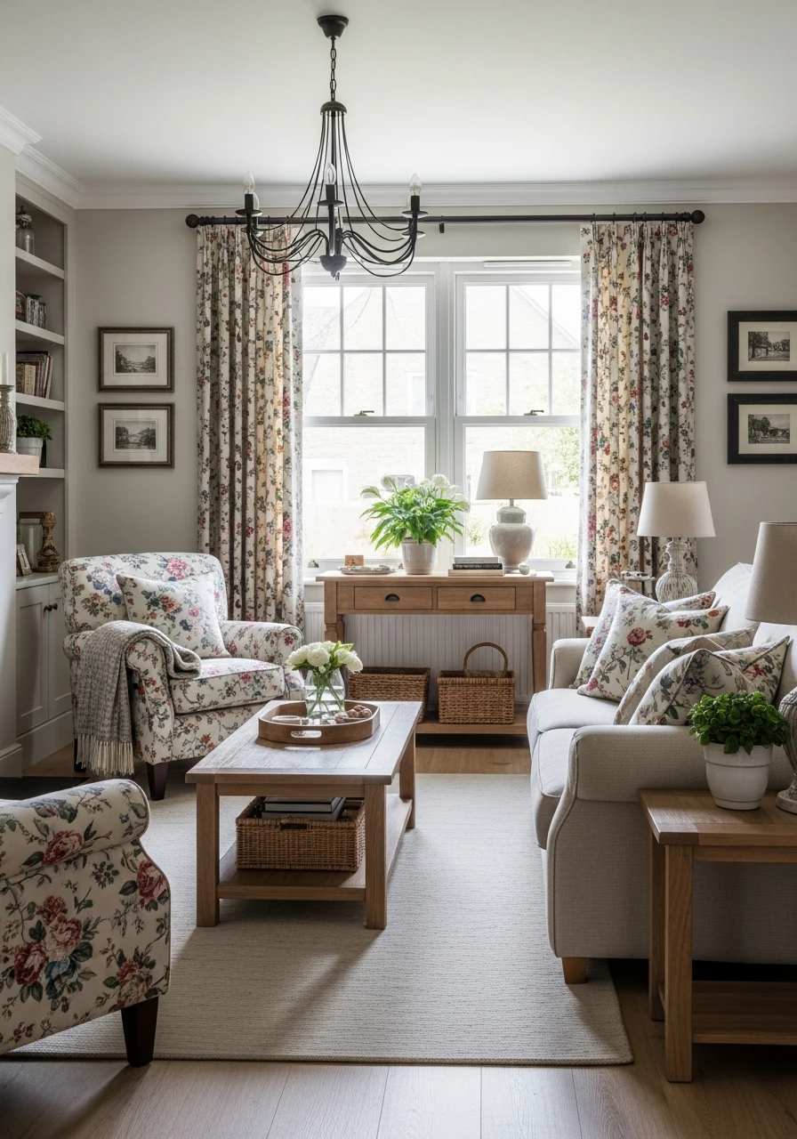Primitive Cottage Style Living Room