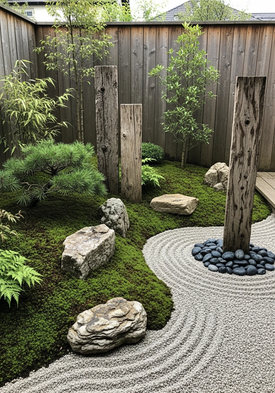 Modern Wabi-Sabi Natural Aging Garden