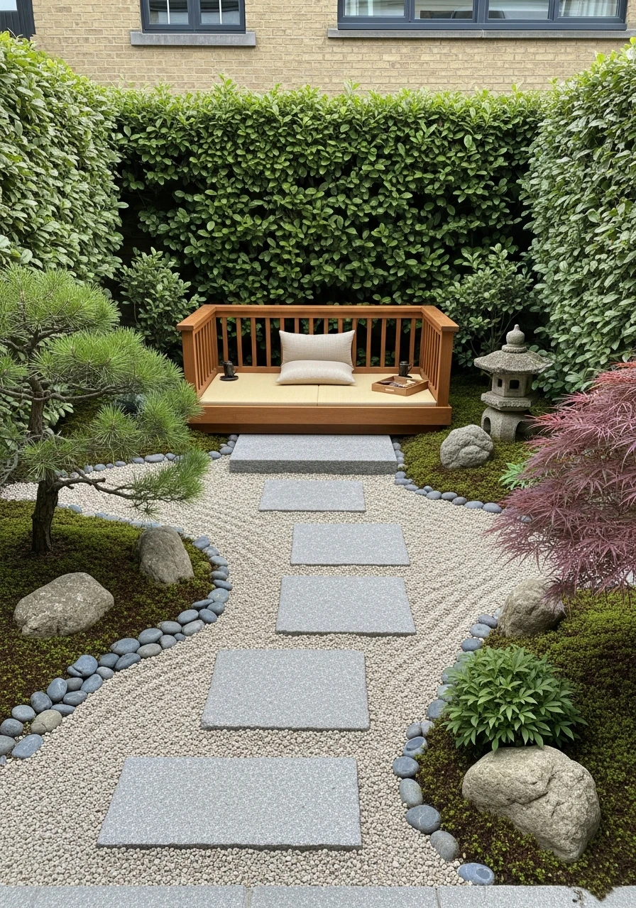 Small Meditation Seating Nook Garden