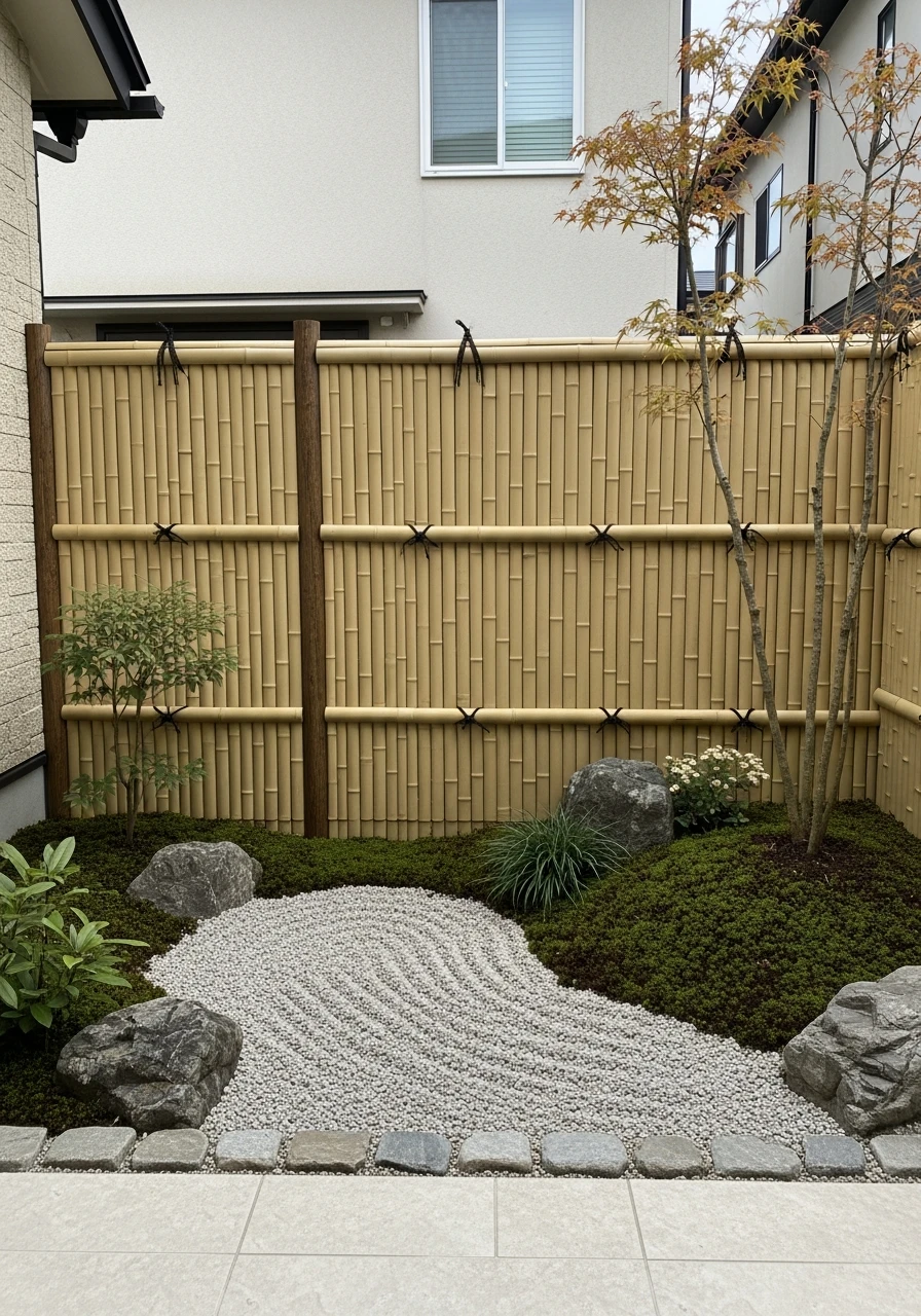 Bamboo Privacy Screen Mini Garden
