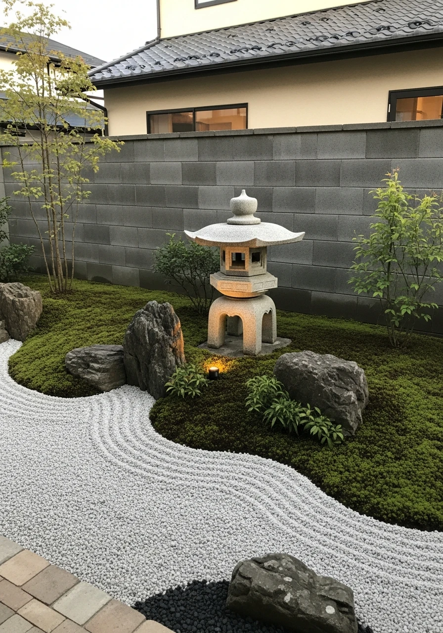 Stone Lantern Focal Point Design