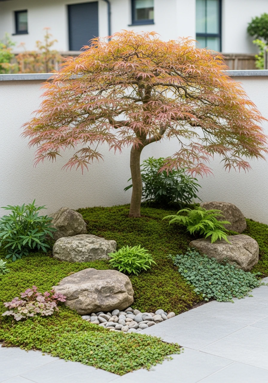 Dwarf Japanese Maple Centerpiece Layout