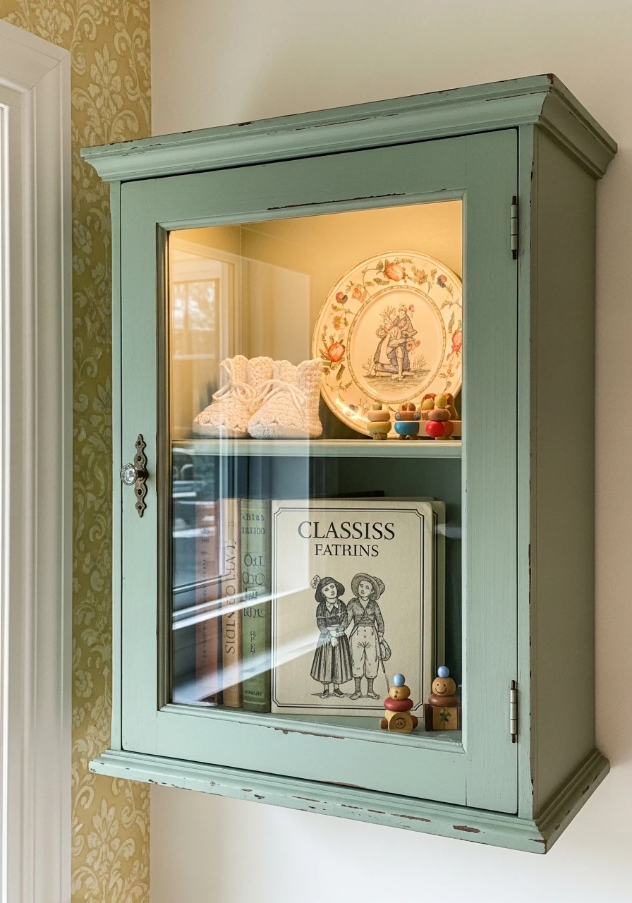 Repurposed China Cabinet - 35 Vintage Nursery Ideas That Look Expensive But Aren't