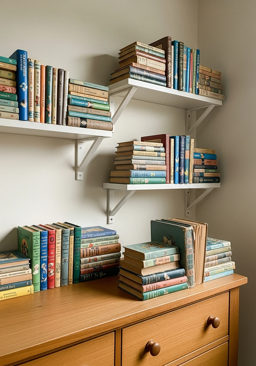 Vintage Book Display - 35 Vintage Nursery Ideas That Look Expensive But Aren't