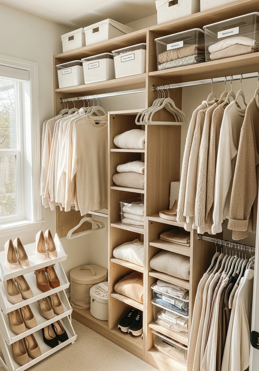 The Purge Method - 50 Genius Walk In Closet Organization Ideas for a High-End Look