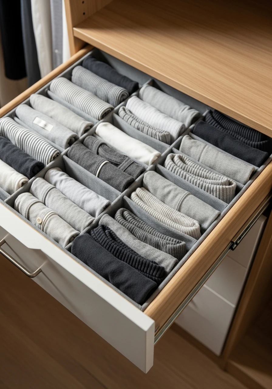 Fold Like A Retailer - 50 Genius Walk In Closet Organization Ideas for a High-End Look