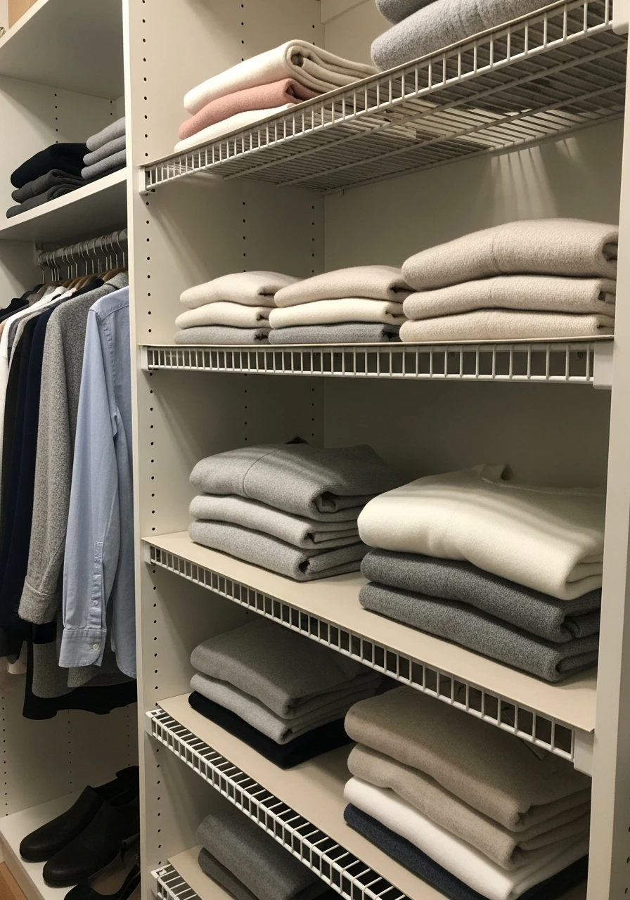 Shelf Liner Protects - 50 Genius Walk In Closet Organization Ideas for a High-End Look