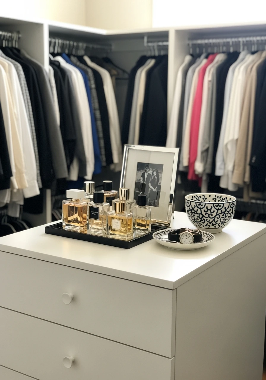 Keep Surfaces Clear - 50 Genius Walk In Closet Organization Ideas for a High-End Look