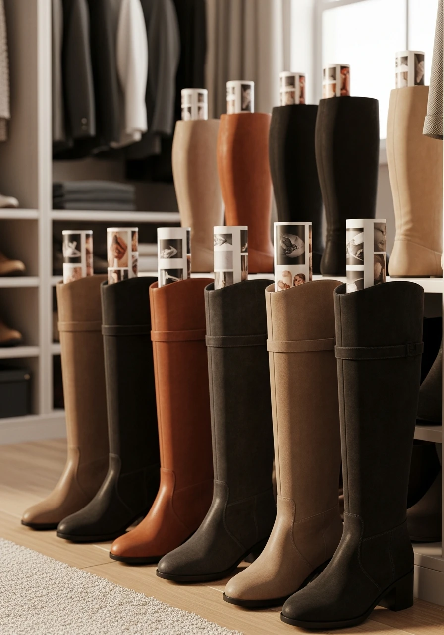 Boot Shapers Are Key - 50 Genius Walk In Closet Organization Ideas for a High-End Look