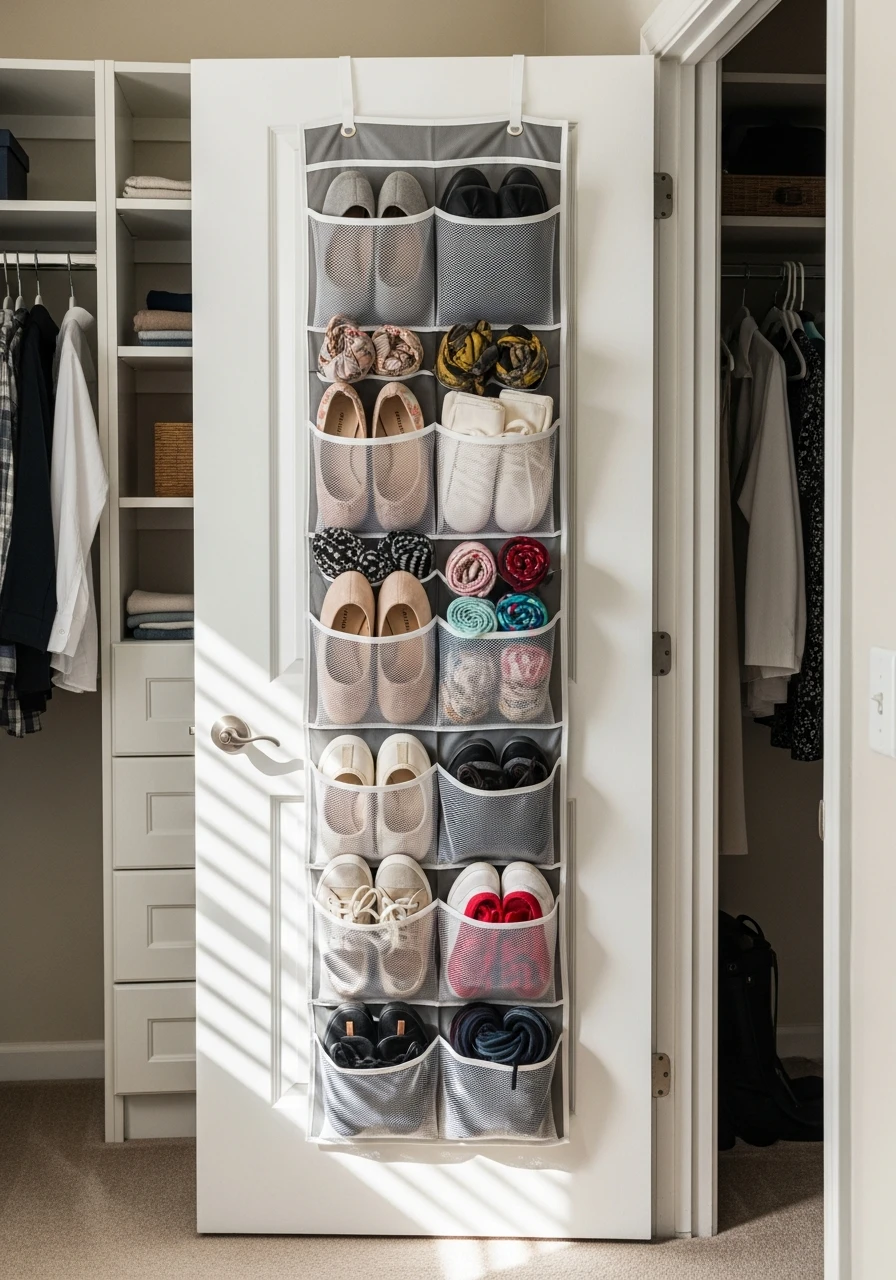 Maximize Door Back Space - 50 Genius Walk In Closet Organization Ideas for a High-End Look