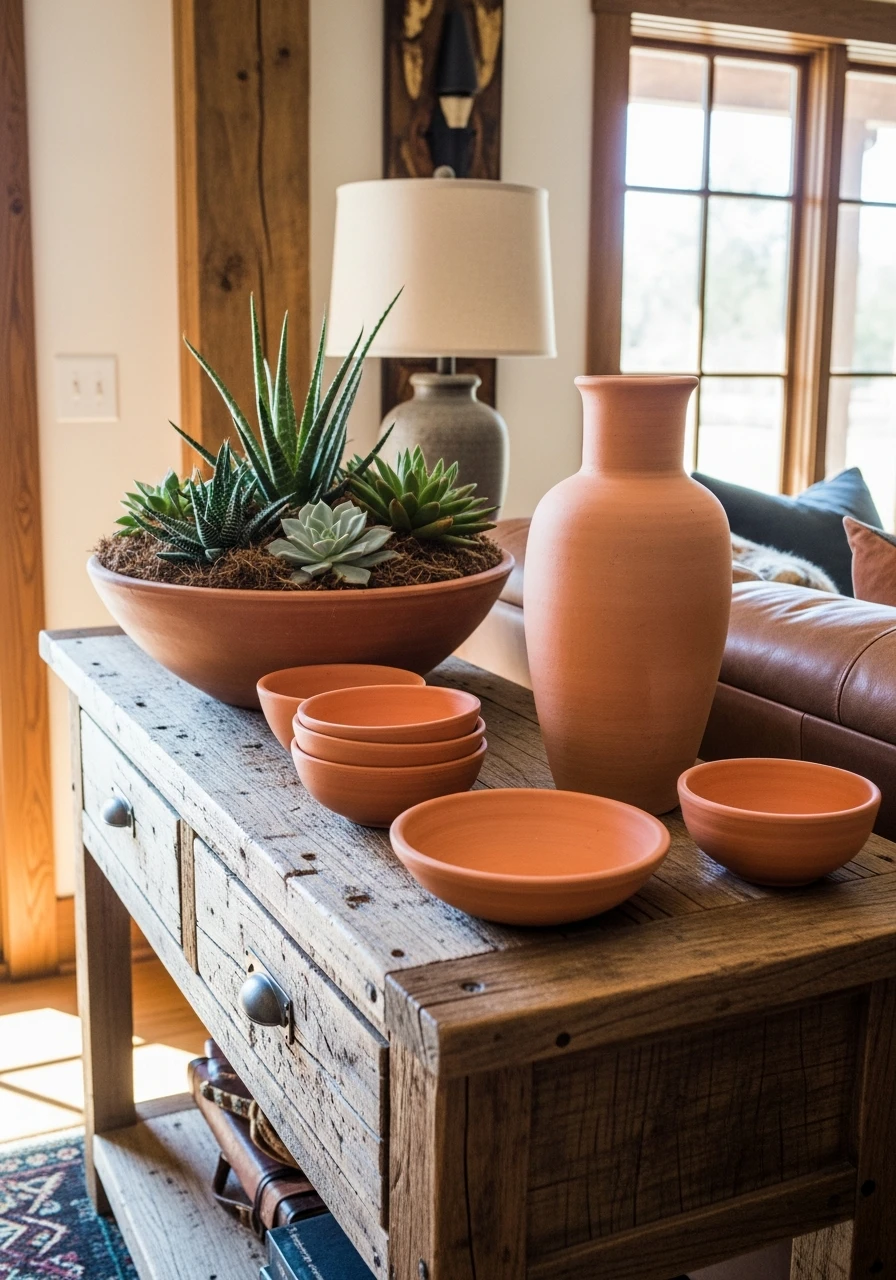 Clay and Terracotta Decor - 50 Simple Ways to Get Western Home Decor Ranch Style