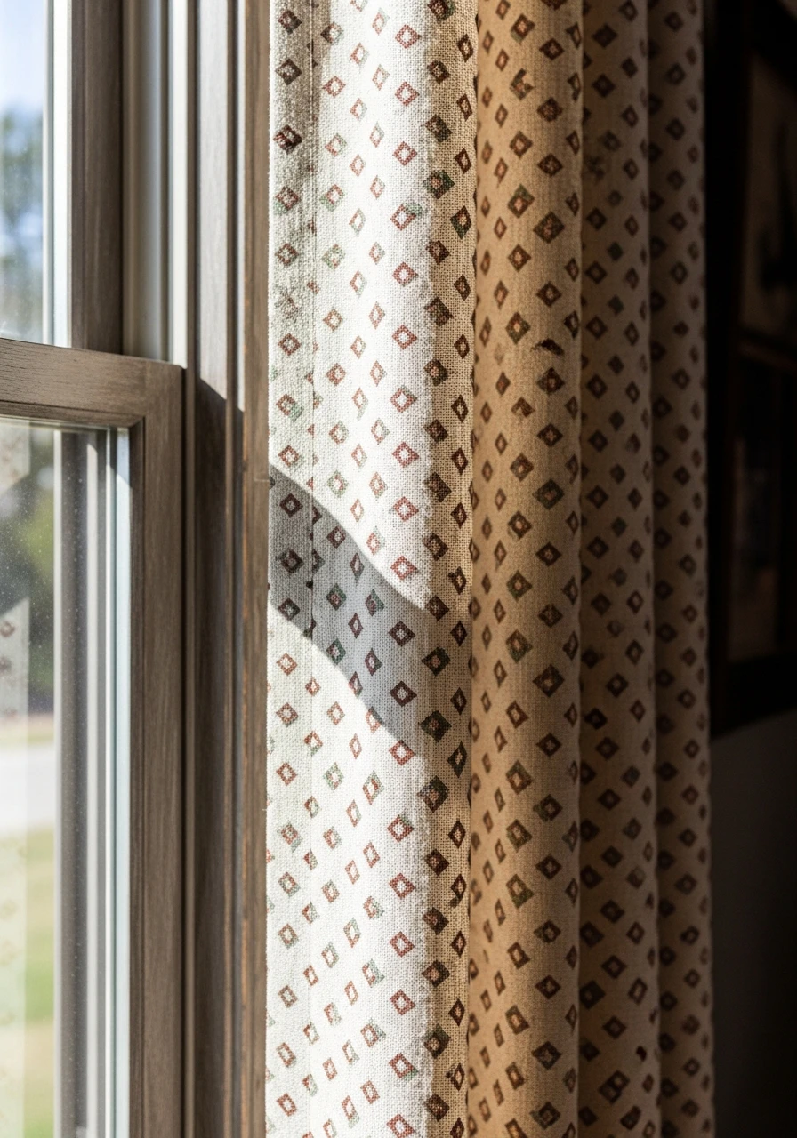Subtle Patterned Curtains - 50 Simple Ways to Get Western Home Decor Ranch Style