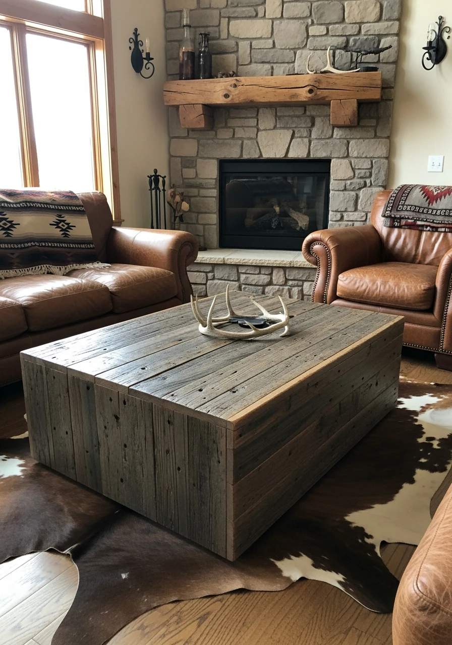Barn Wood Coffee Table - 50 Simple Ways to Get Western Home Decor Ranch Style