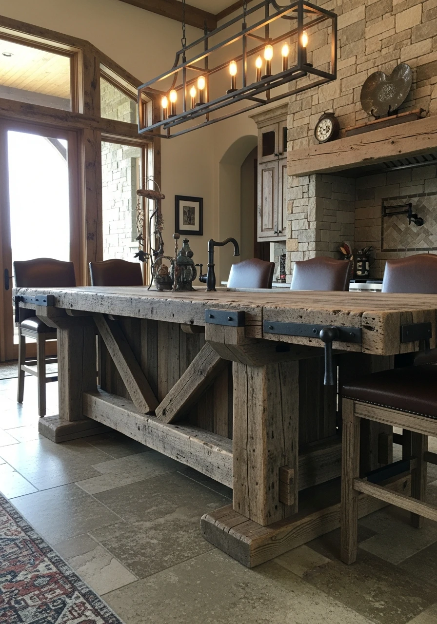 Kitchen Island Wood Beams - 50 Simple Ways to Get Western Home Decor Ranch Style