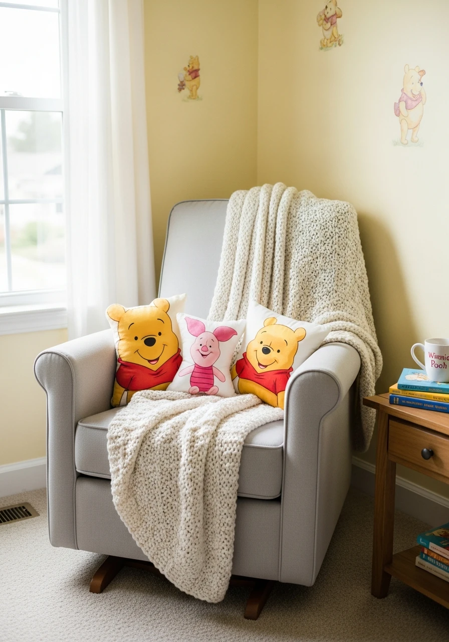 Pooh Rocking Chair Spot - 50 Adorable and High-End Ideas for Your Winnie the Pooh Nursery