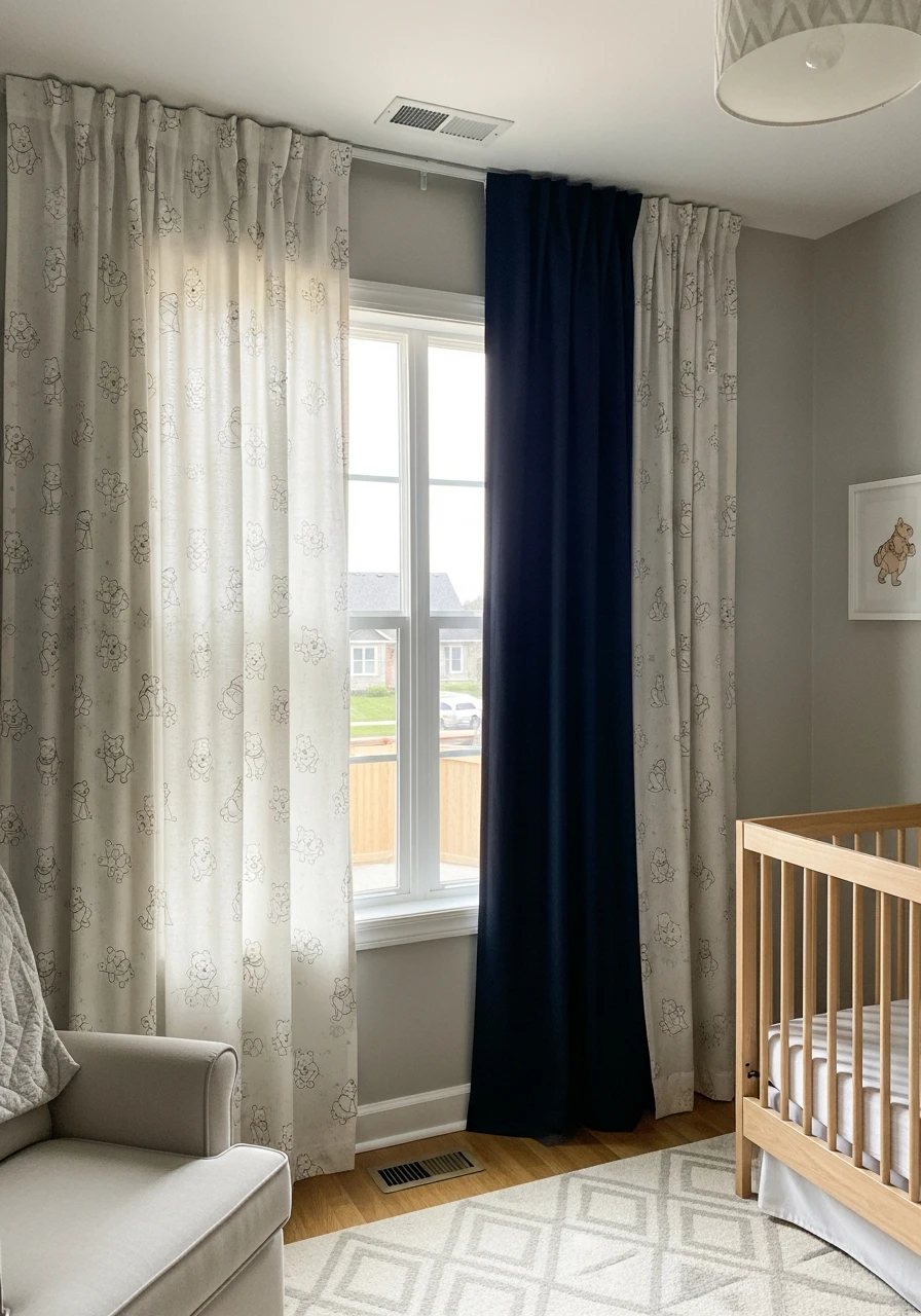 Winnie the Pooh Curtains - 50 Adorable and High-End Ideas for Your Winnie the Pooh Nursery