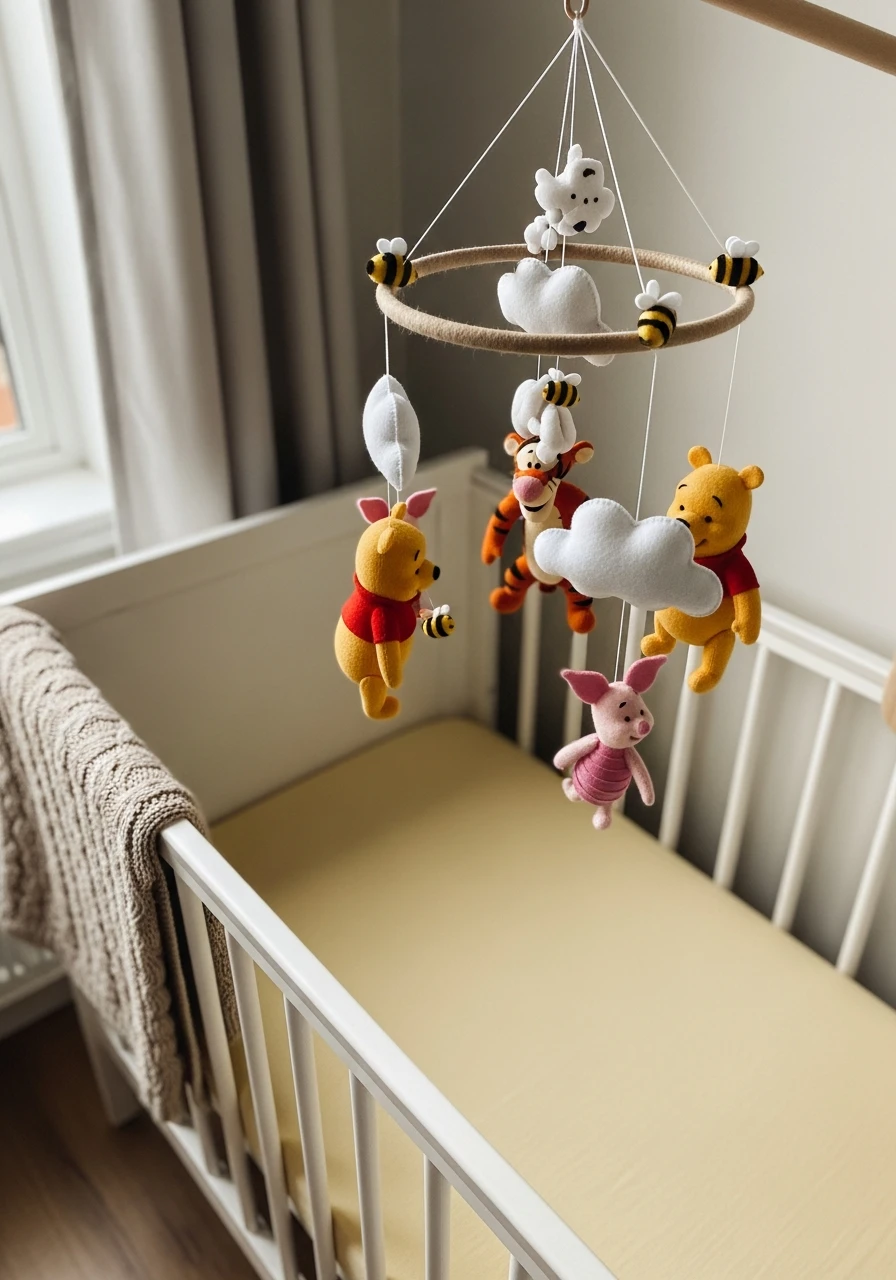 Pooh Ceiling Mobile - 50 Adorable and High-End Ideas for Your Winnie the Pooh Nursery