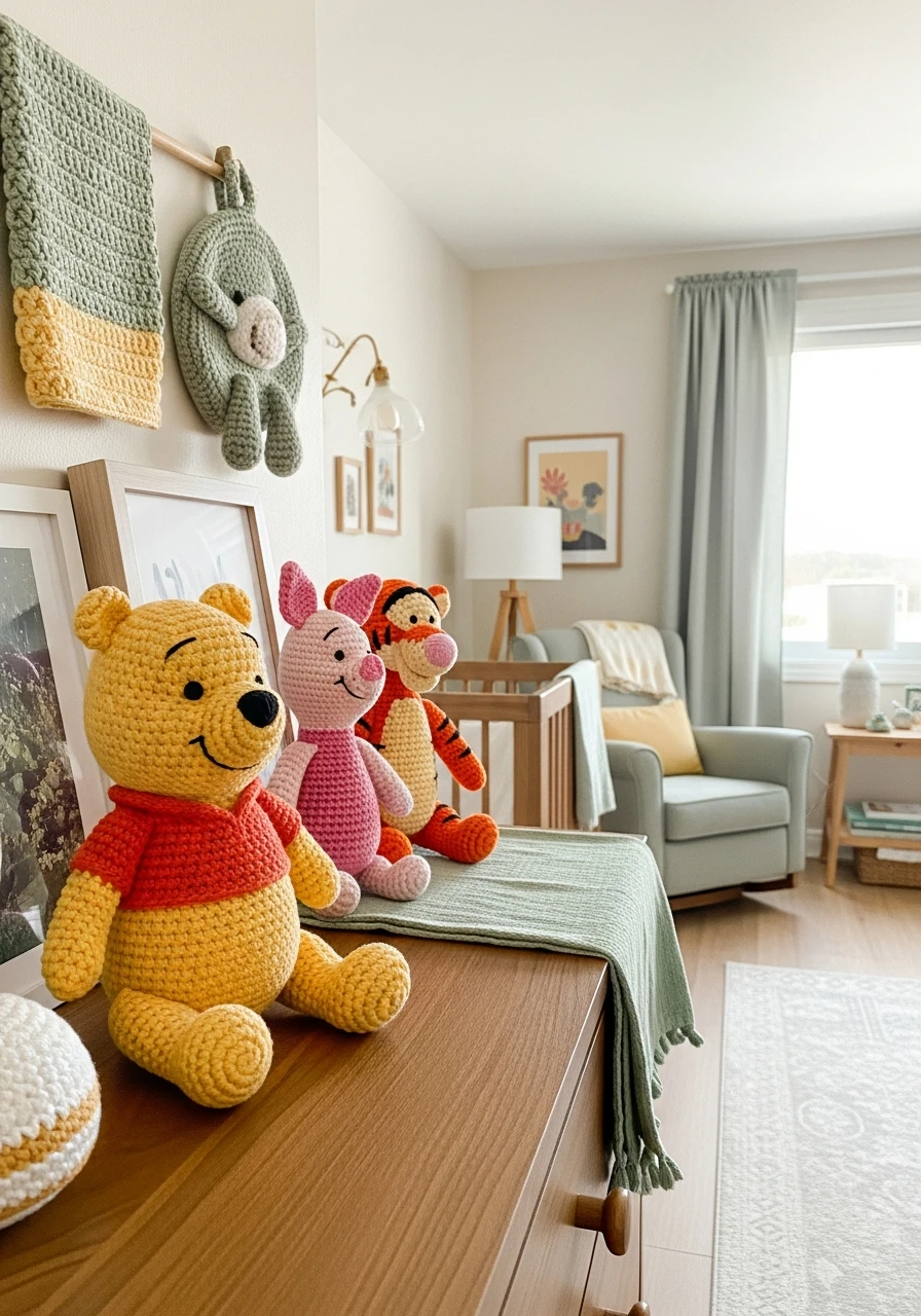 Crochet Pooh Decor - 50 Adorable and High-End Ideas for Your Winnie the Pooh Nursery