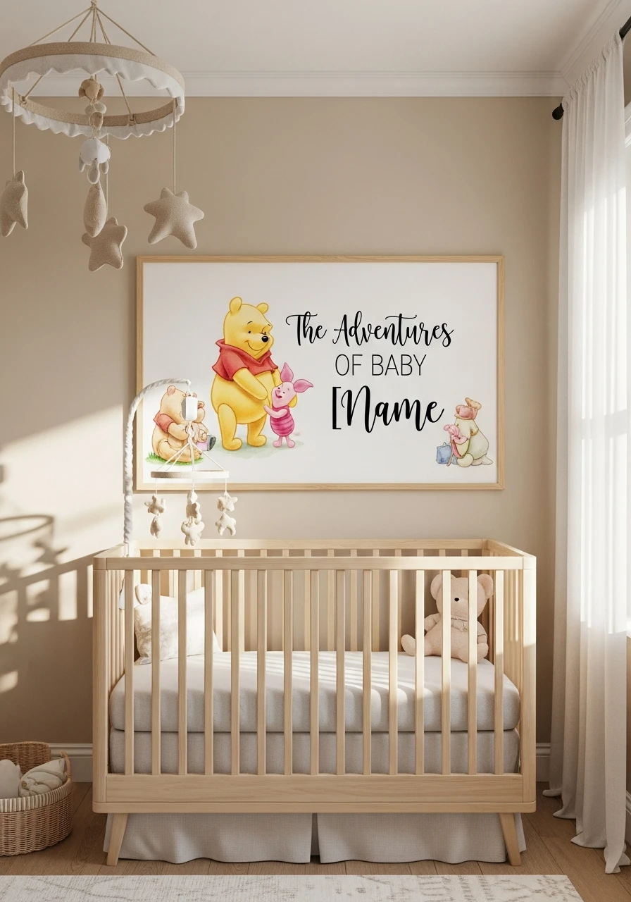 Pooh Name Wall Art - 50 Adorable and High-End Ideas for Your Winnie the Pooh Nursery