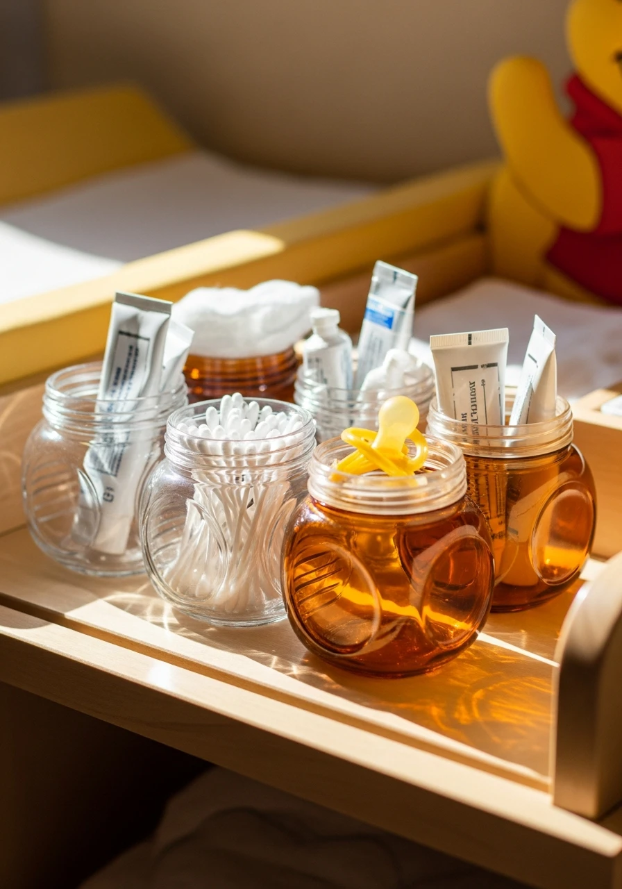 Honey Jar Storage - 50 Adorable and High-End Ideas for Your Winnie the Pooh Nursery