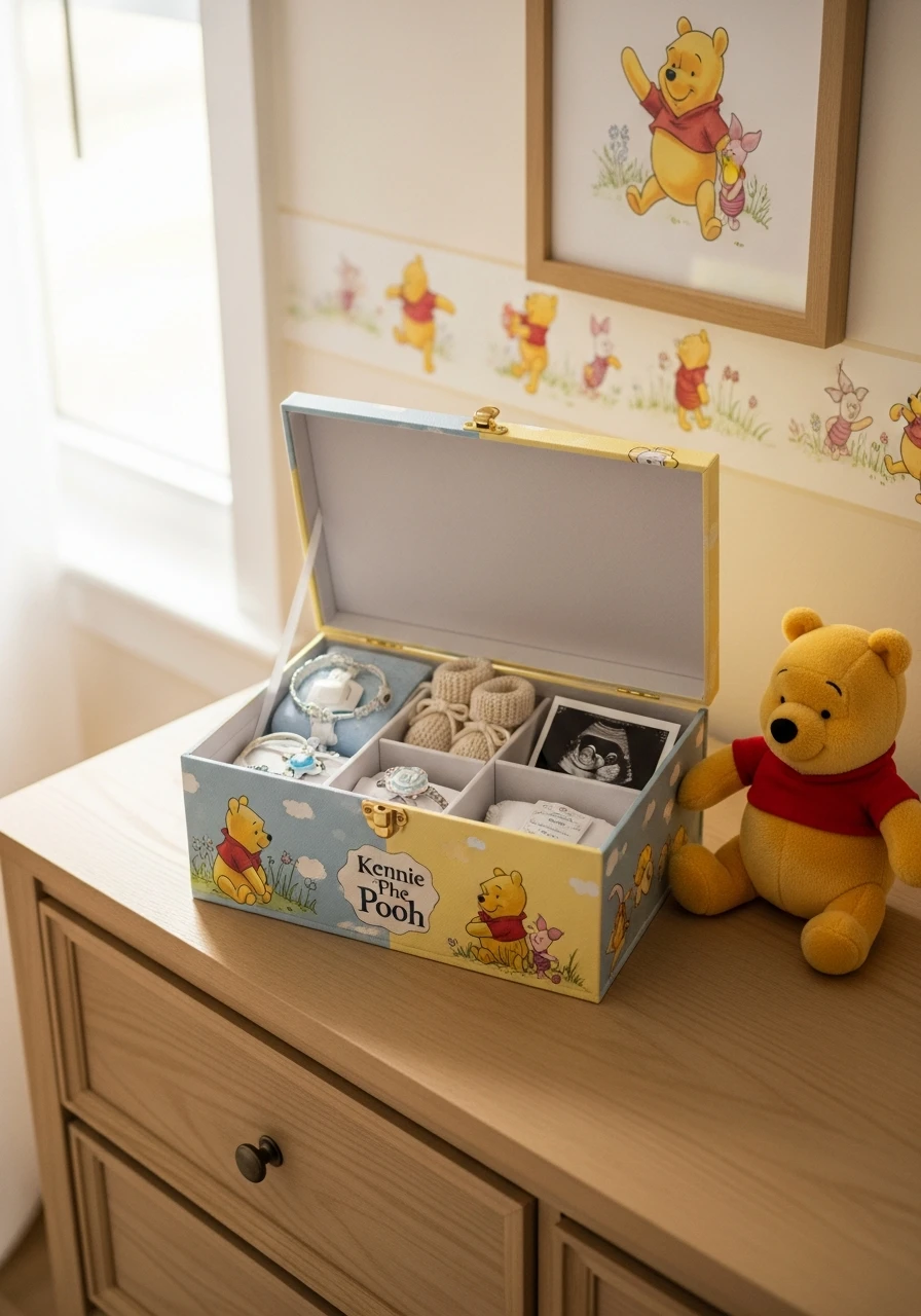 Pooh Keepsake Box - 50 Adorable and High-End Ideas for Your Winnie the Pooh Nursery