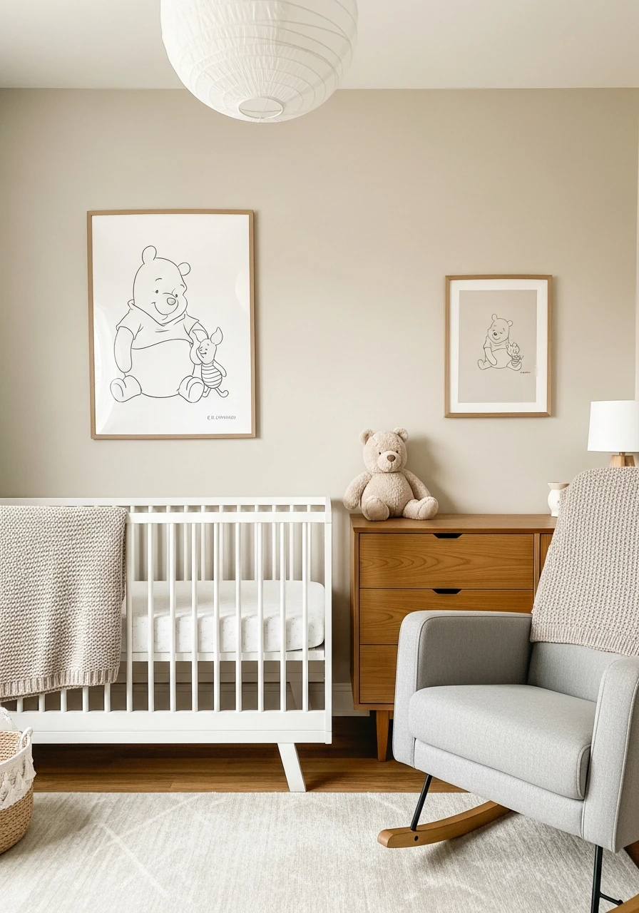 Gender-Neutral Pooh Look - 50 Adorable and High-End Ideas for Your Winnie the Pooh Nursery