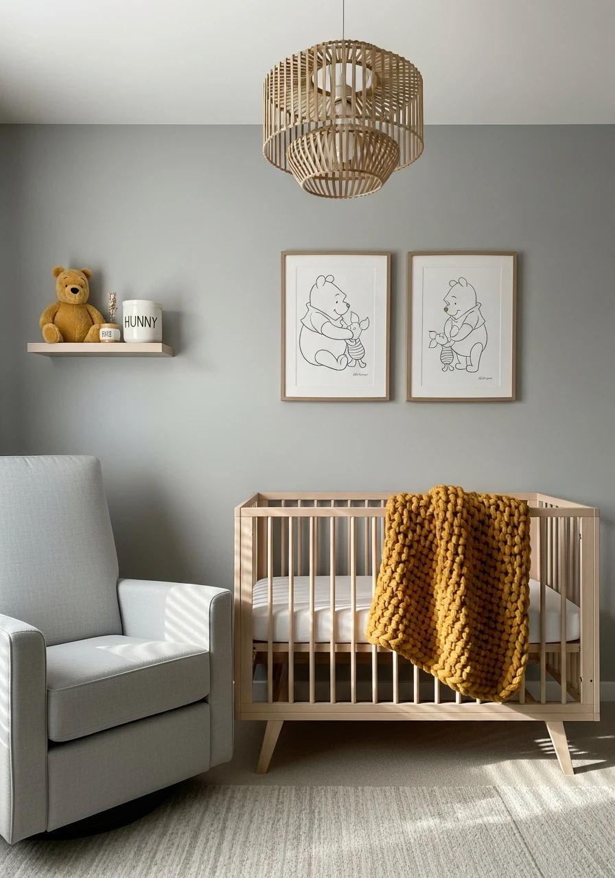 Gray and Honey Palette - 50 Adorable and High-End Ideas for Your Winnie the Pooh Nursery