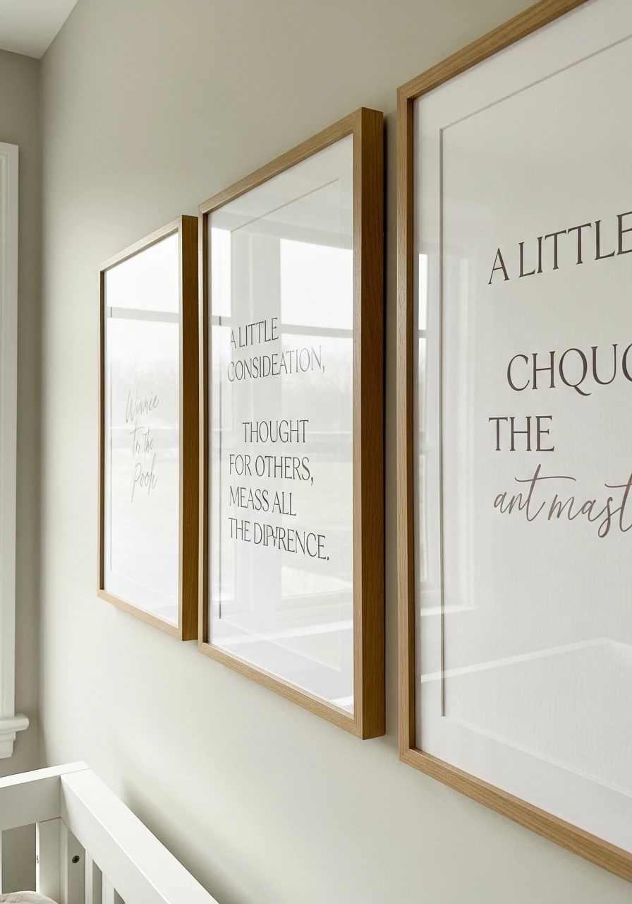 Framed Pooh Quote Prints - 50 Adorable and High-End Ideas for Your Winnie the Pooh Nursery