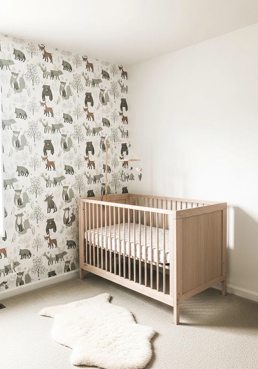 Animal Print Wallpaper - 50 Affordable Ideas for the Perfect Woodland Nursery
