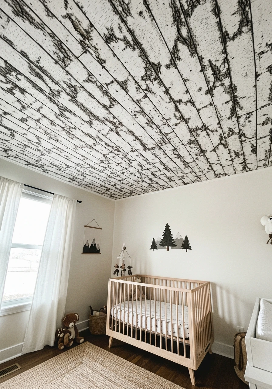 Birch Ceiling Detail - 50 Affordable Ideas for the Perfect Woodland Nursery