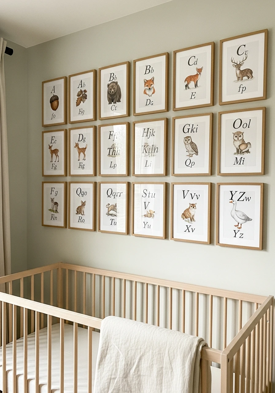 Woodland Alphabet Prints - 50 Affordable Ideas for the Perfect Woodland Nursery
